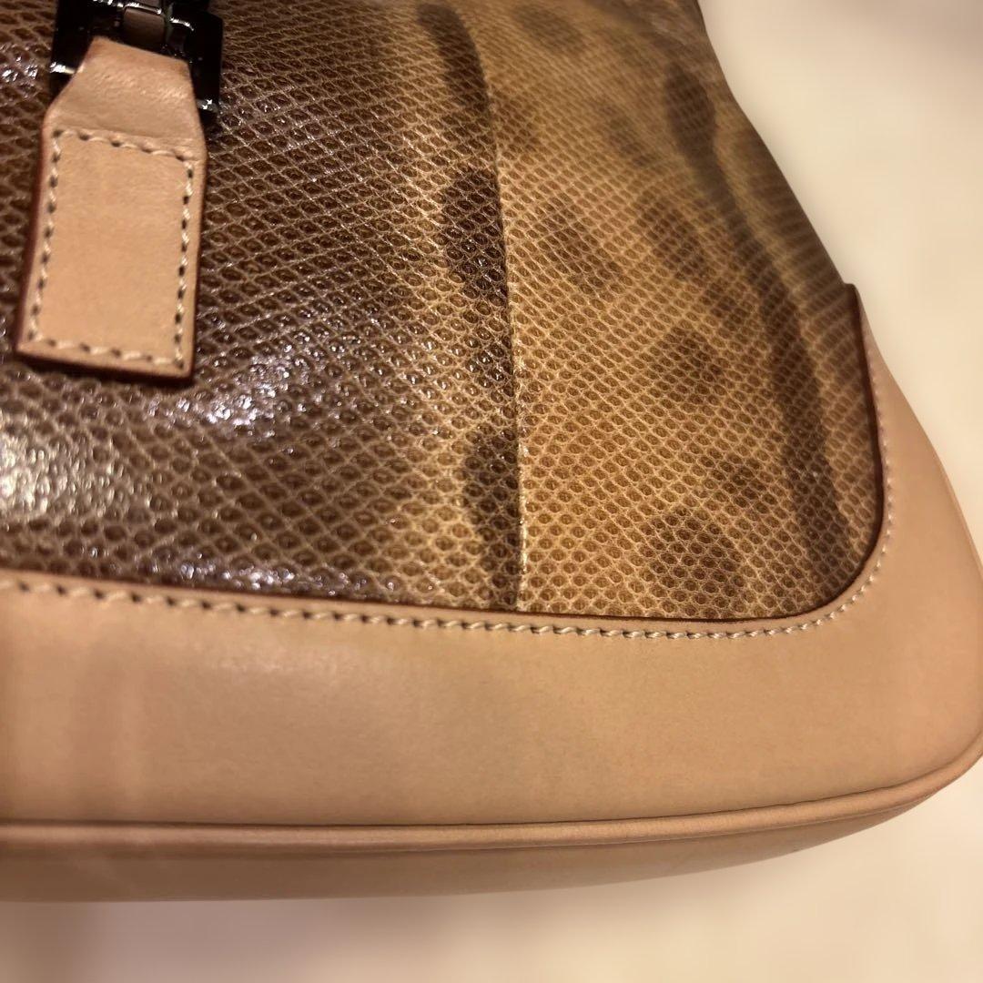 ドカベン　希少Gucci bagリザード　ジャッキー