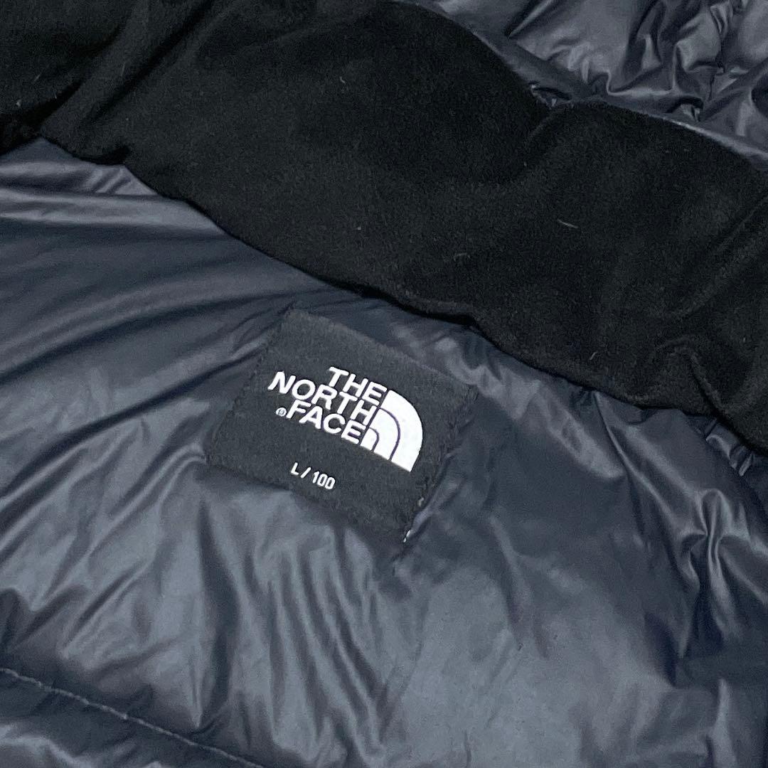 美品 ノースフェイス フード付きダウンジャケット ブラック L
