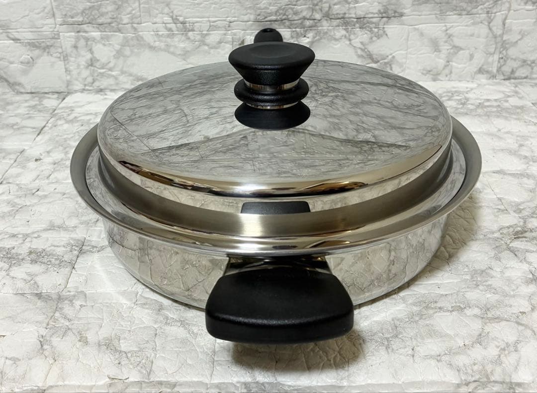 【美品】Amway Queen 大フライパン 7層 高級ステンレス 現行品