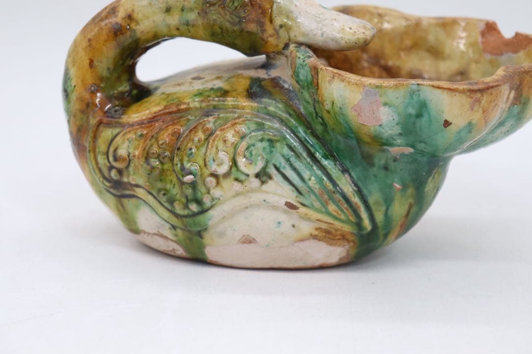 中国　唐三彩　鴨　送料込み250830