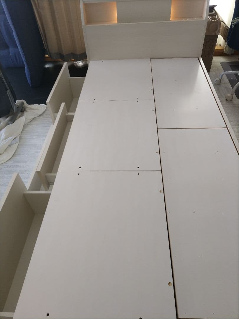 札幌市近郊の方限定！送料無料！ニトリ 収納付きシングルベッド コンセント付き