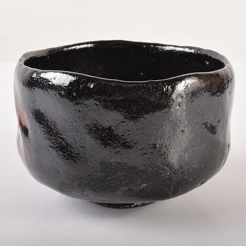 茶道具　楽吉左衛門　黒楽茶碗　共布共箱　D　R7843