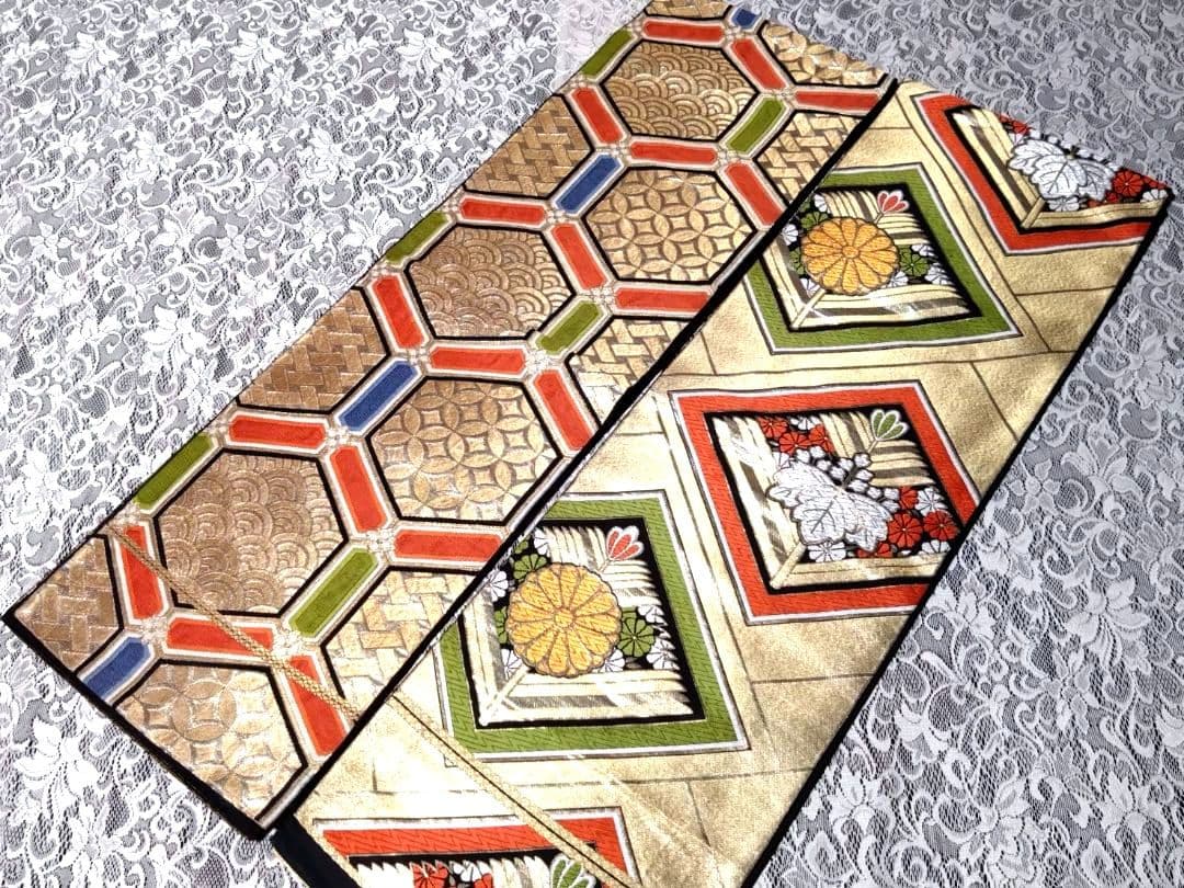 B233■豪華刺繍黒地正絹袋帯10本まとめ売り■着物/振袖/リメイク/バッグ■