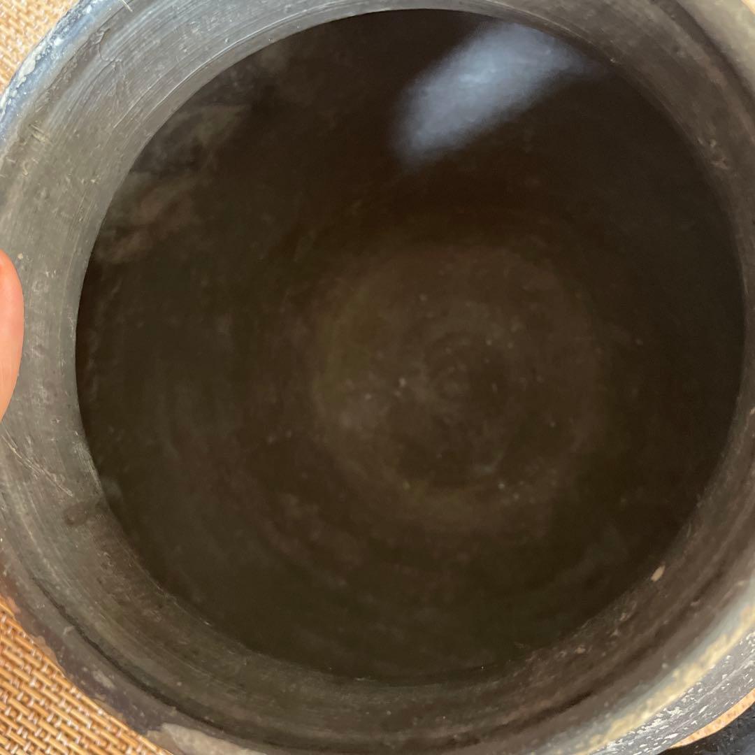 中国古美術　黒陶　壺　竜山文化　Chiping Black Pottery
