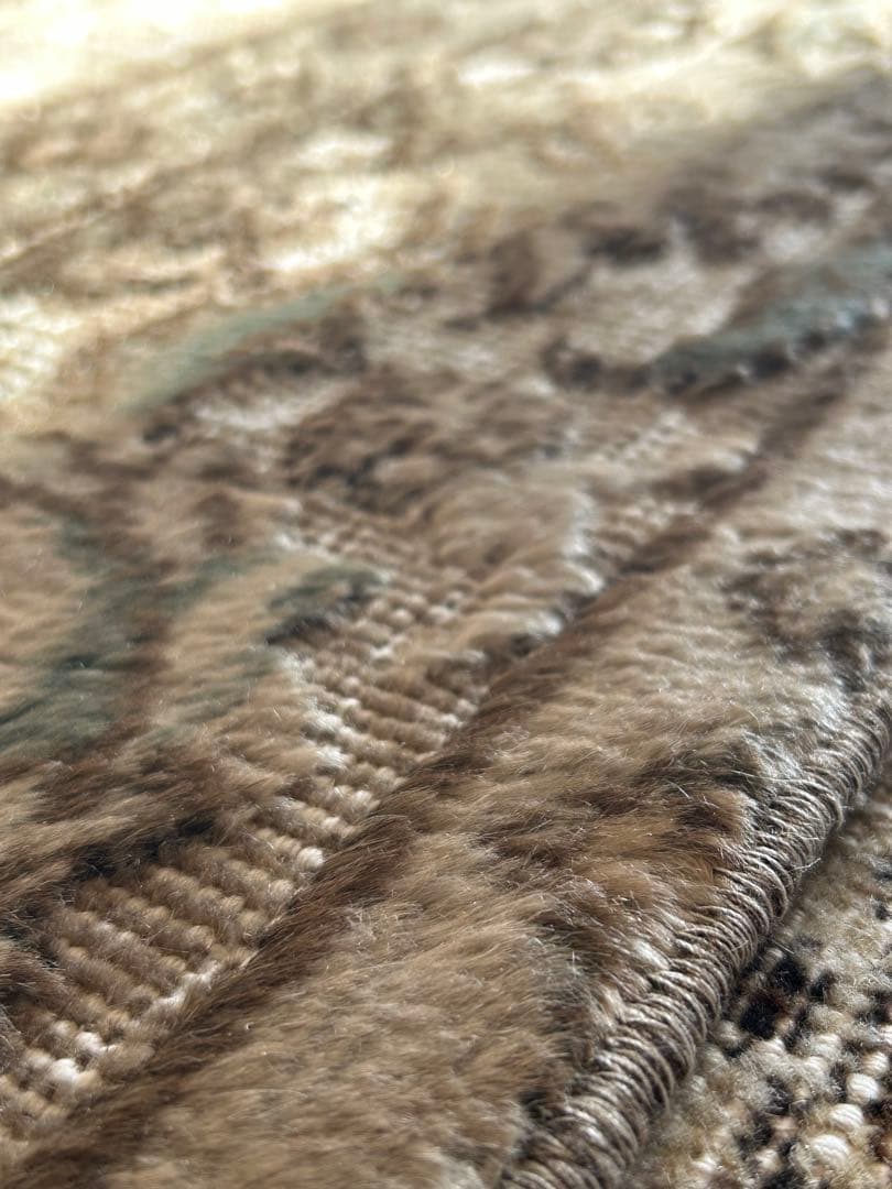 レア　ニュートラルカラー　シャビーシック　オーバーダイ　トルコ ヴィンテージラグ