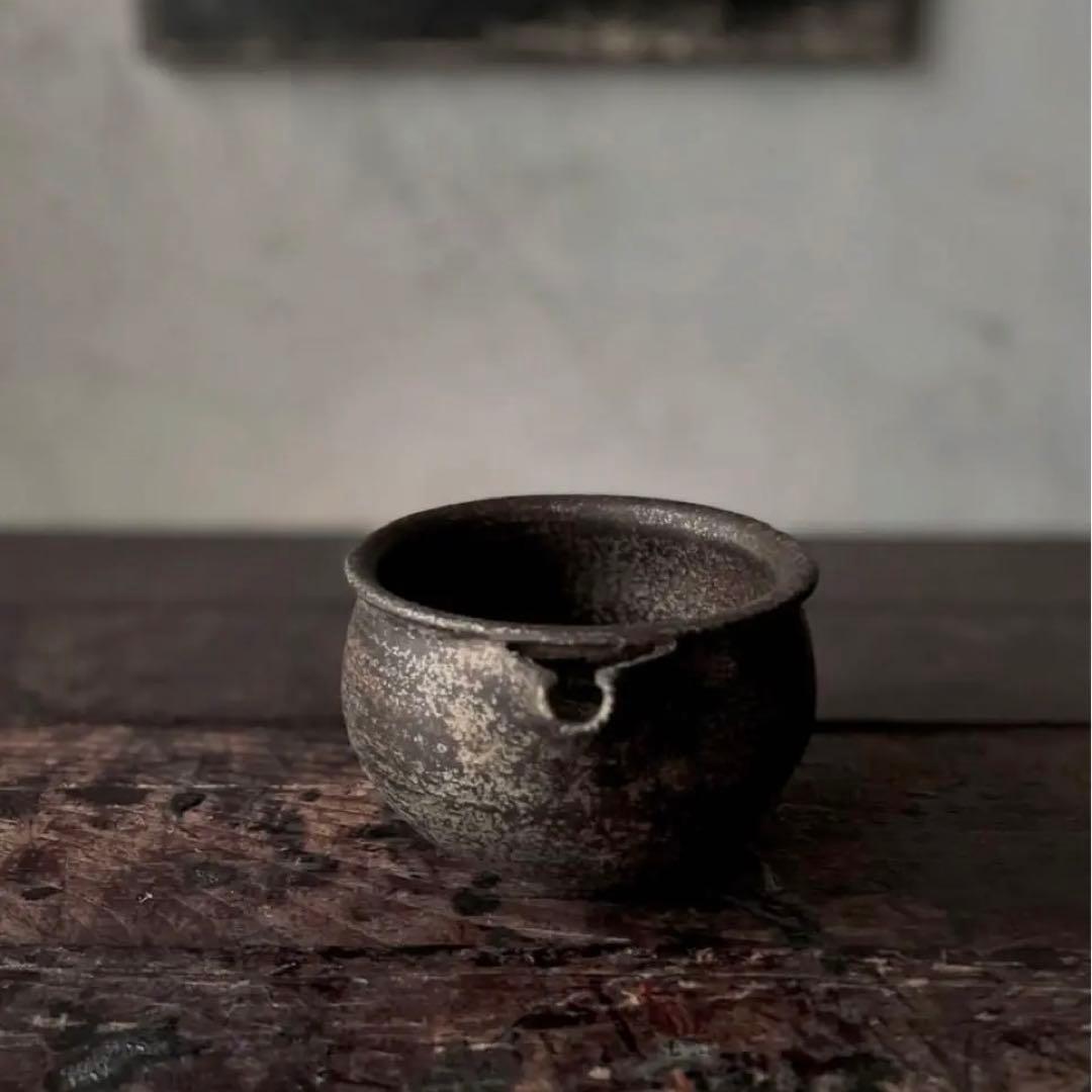 大浦裕記さん 陶胎漆器 黒錫 片口 酒器 茶器 茶海にも 検：伊藤環 内田剛一