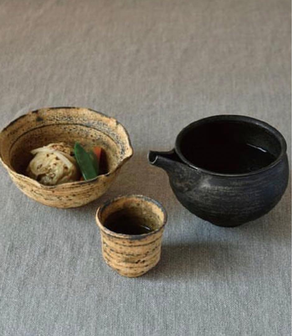 大浦裕記さん 陶胎漆器 黒錫 片口 酒器 茶器 茶海にも 検：伊藤環 内田剛一