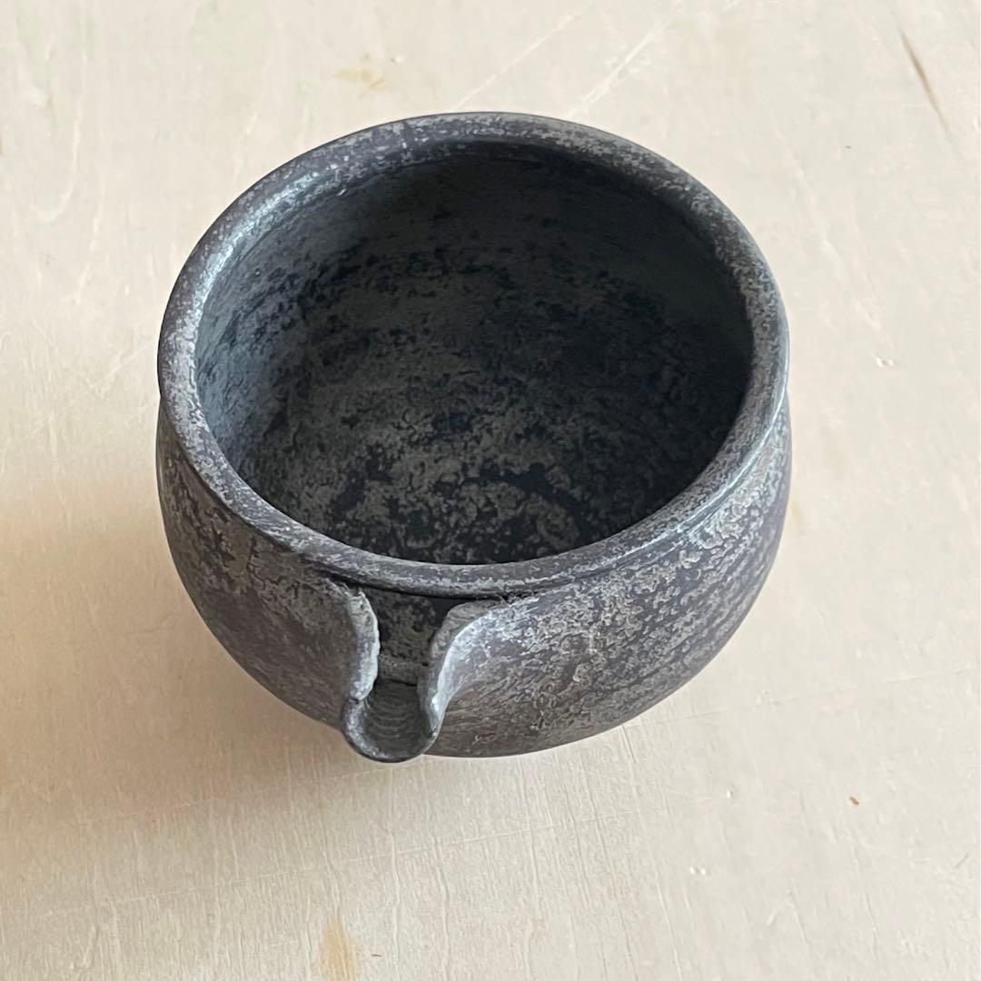 大浦裕記さん 陶胎漆器 黒錫 片口 酒器 茶器 茶海にも 検：伊藤環 内田剛一