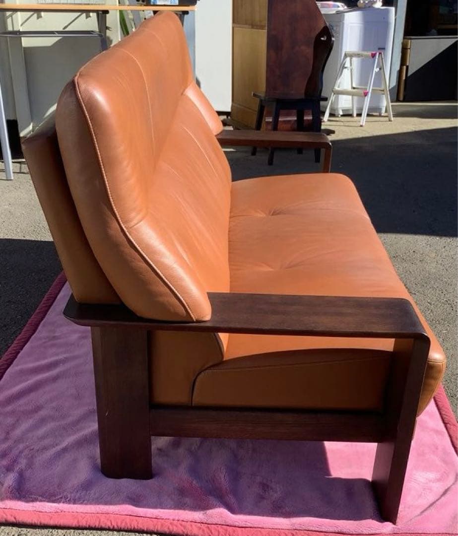 カリモク家具 チターノ ダンテ 3人掛けソファ 本革製 W15003K468