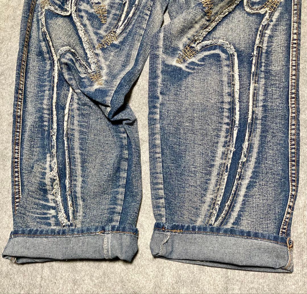 サグクラブ トライバルデニムパンツ ブルー サイズ2(W82cm)【未使用品】