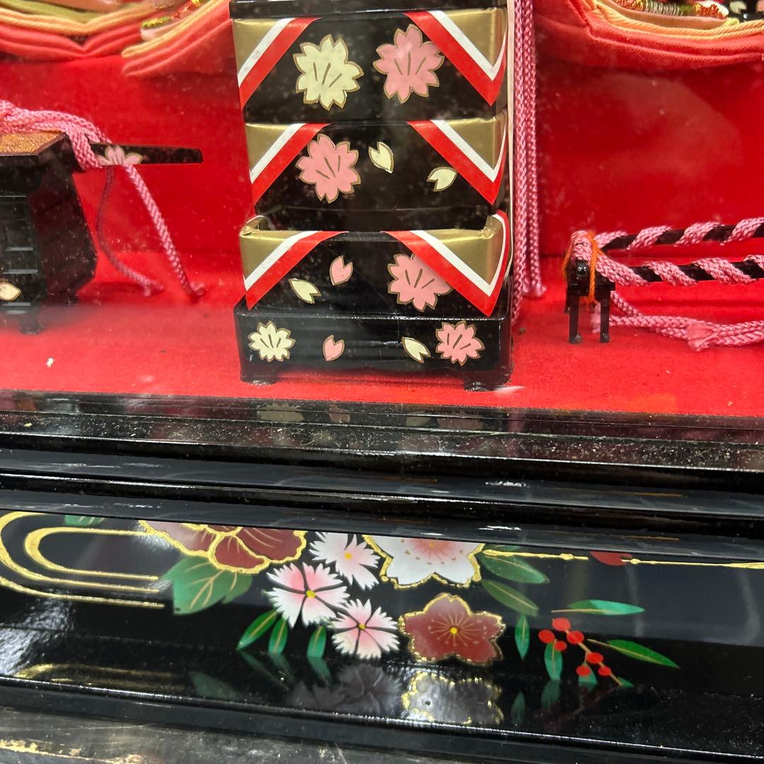 オルゴール　豪華ガラスケース入り　雛人形 ひな人形 五人飾り