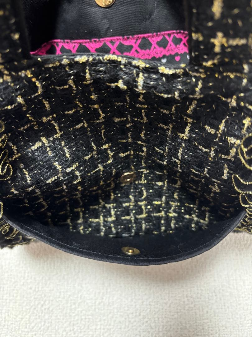 黒*こ様 コヤンイサムチョン　ハンドメイド　ファーバッグ　黒　サンダーちゃん　ツ