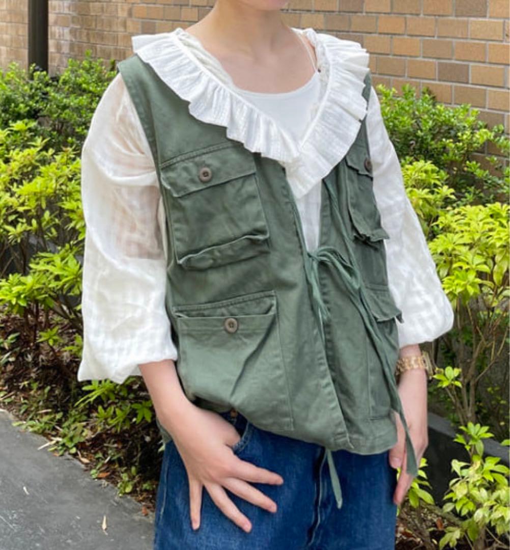 TORI-TO BEAMS JAPAN アシメフリルブラウス