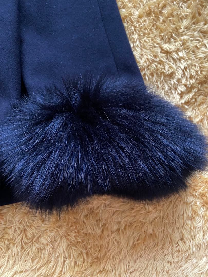 【未使用】ストロベリーフィールズビーバーショートコートリアルフォックスファー黒