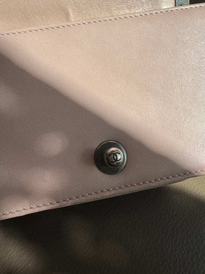 CHANEL ミニボーイ ピンク チェーンショルダー 裸品 使用感あり