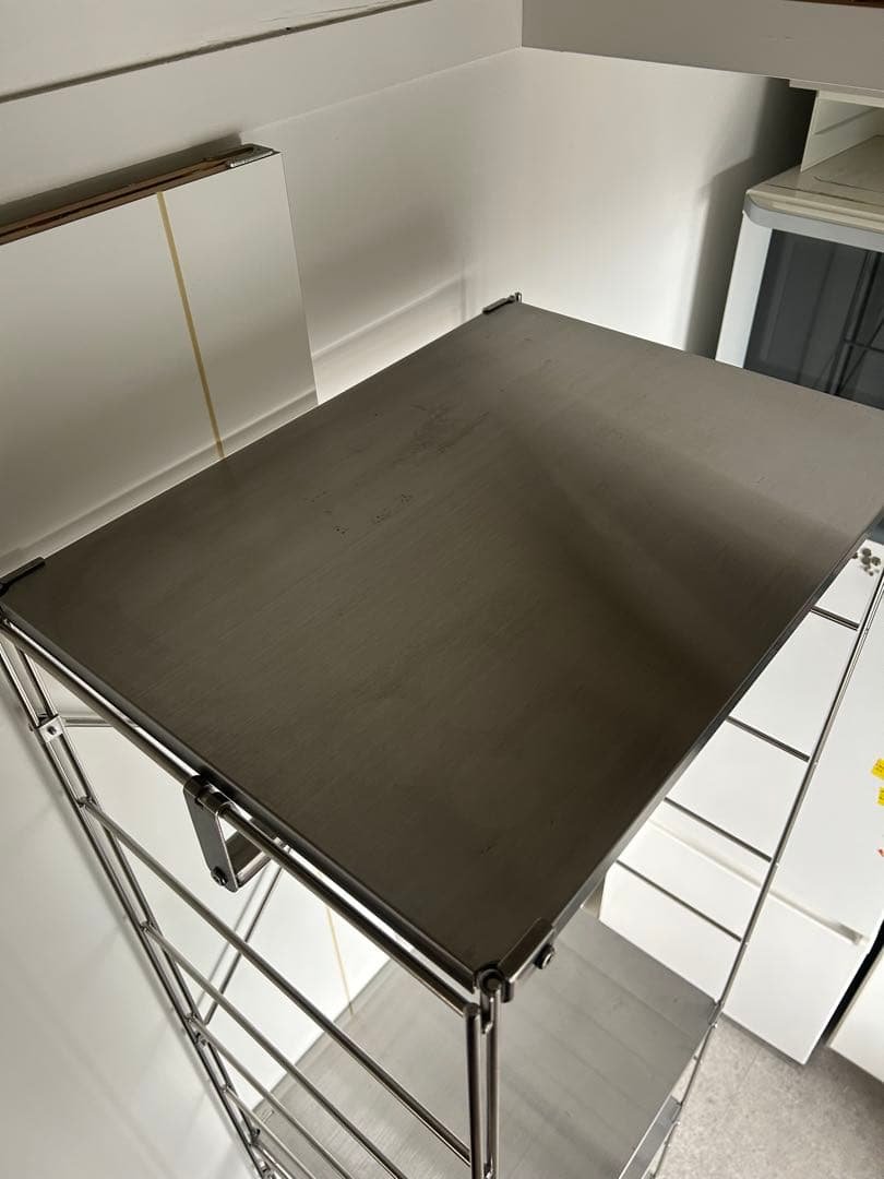 【むさこ様】 無印良品ステンレスユニットシェルフ　大　ワードローブバー付き