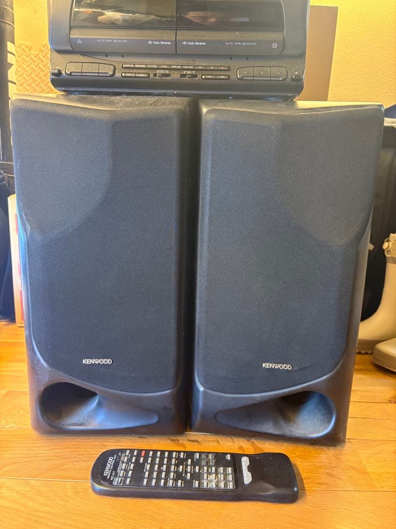 【レトロ音響】KENWOOD コンポセット 5点＋スピーカー＋リモコン