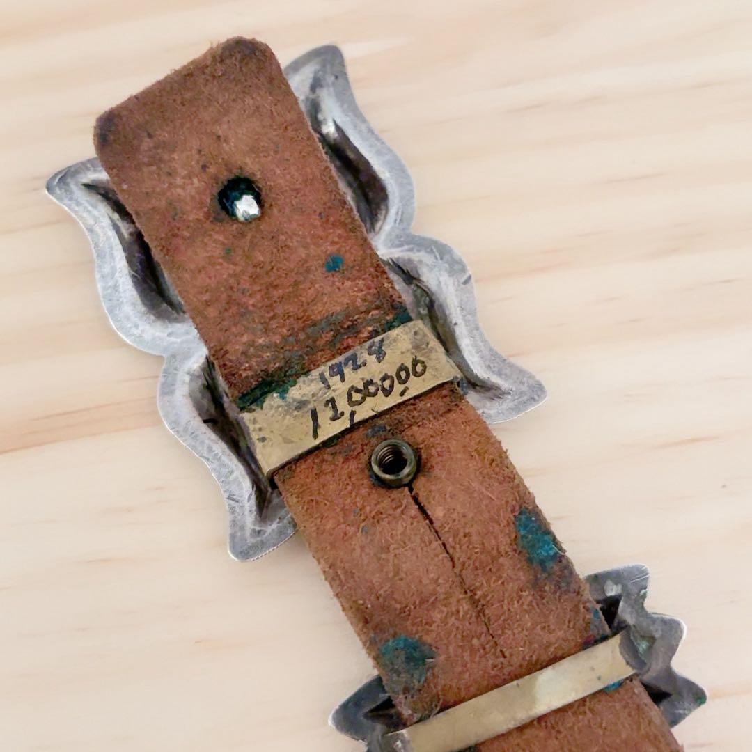 ヴィンテージ ナバホ ターコイズ コンチョベルト1920年代後半 オールドポーン