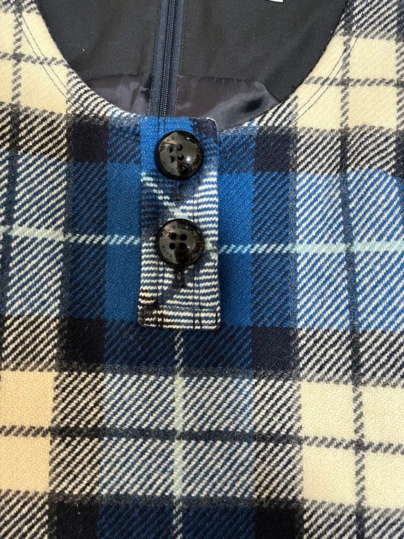 バーバリーブルーレーベル　ジャンパースカート　ブルー　38サイズ