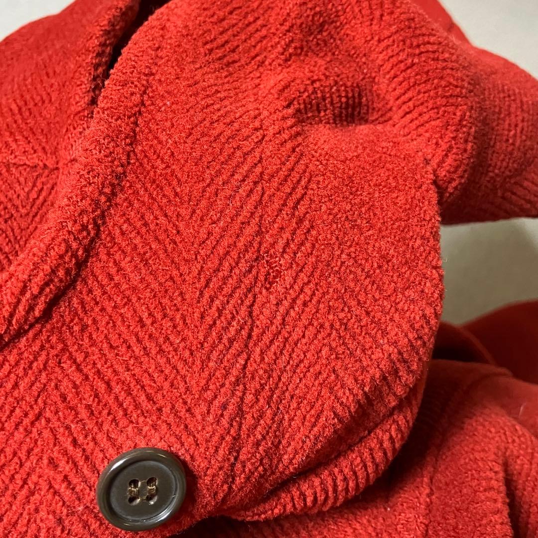 希少✨グローバーオール キングストン ヘリンボーン ダッフルコート 英国製 赤