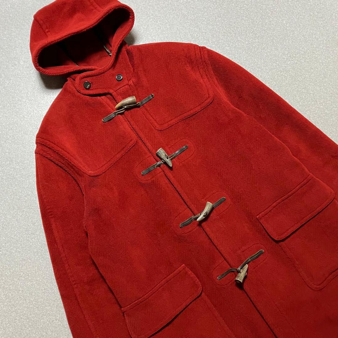 希少✨グローバーオール キングストン ヘリンボーン ダッフルコート 英国製 赤