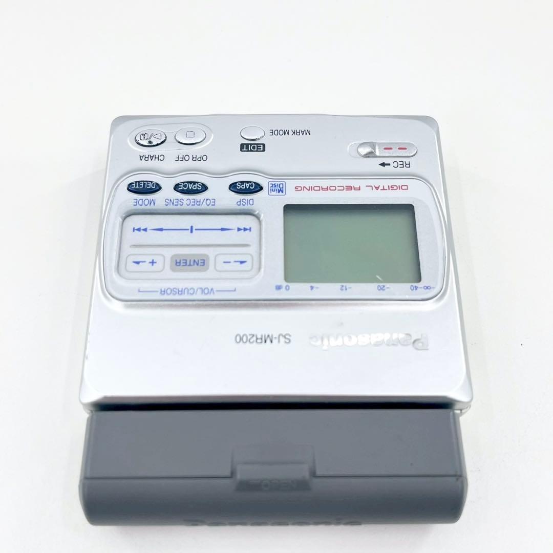 美品 Panasonic SJ-MR200 MDレコーダー 完動品 単三電池使用