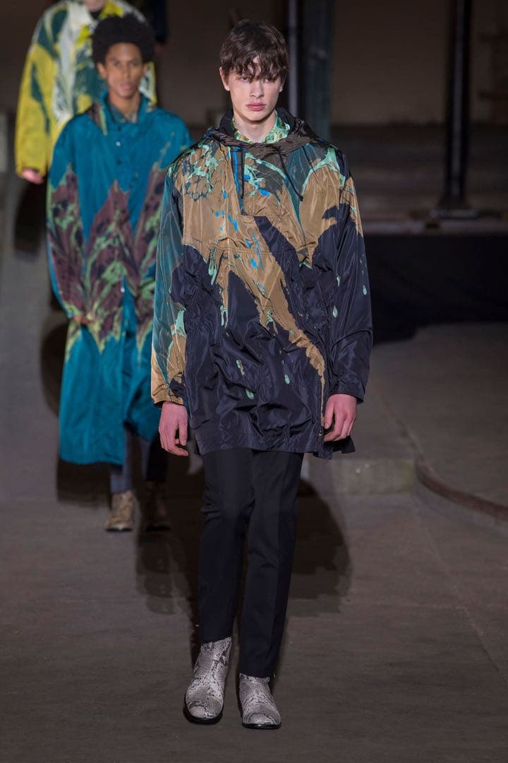 Dries Van Noten 18aw マーブル柄アノラック