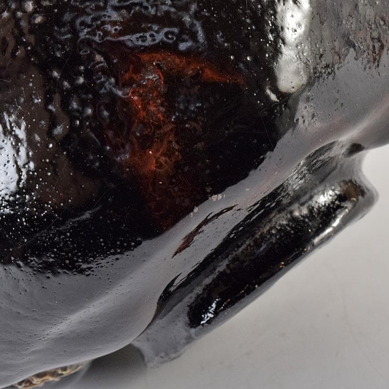 茶道具　楽吉左衛門　黒楽茶碗　共箱　M　R8140