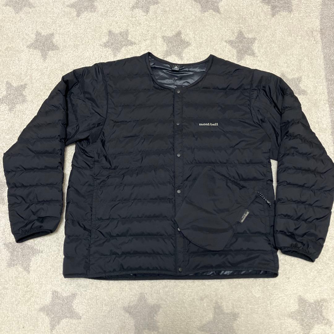 mont-bell スペリオダウンジャケット ブラック L/R ラウンドネック