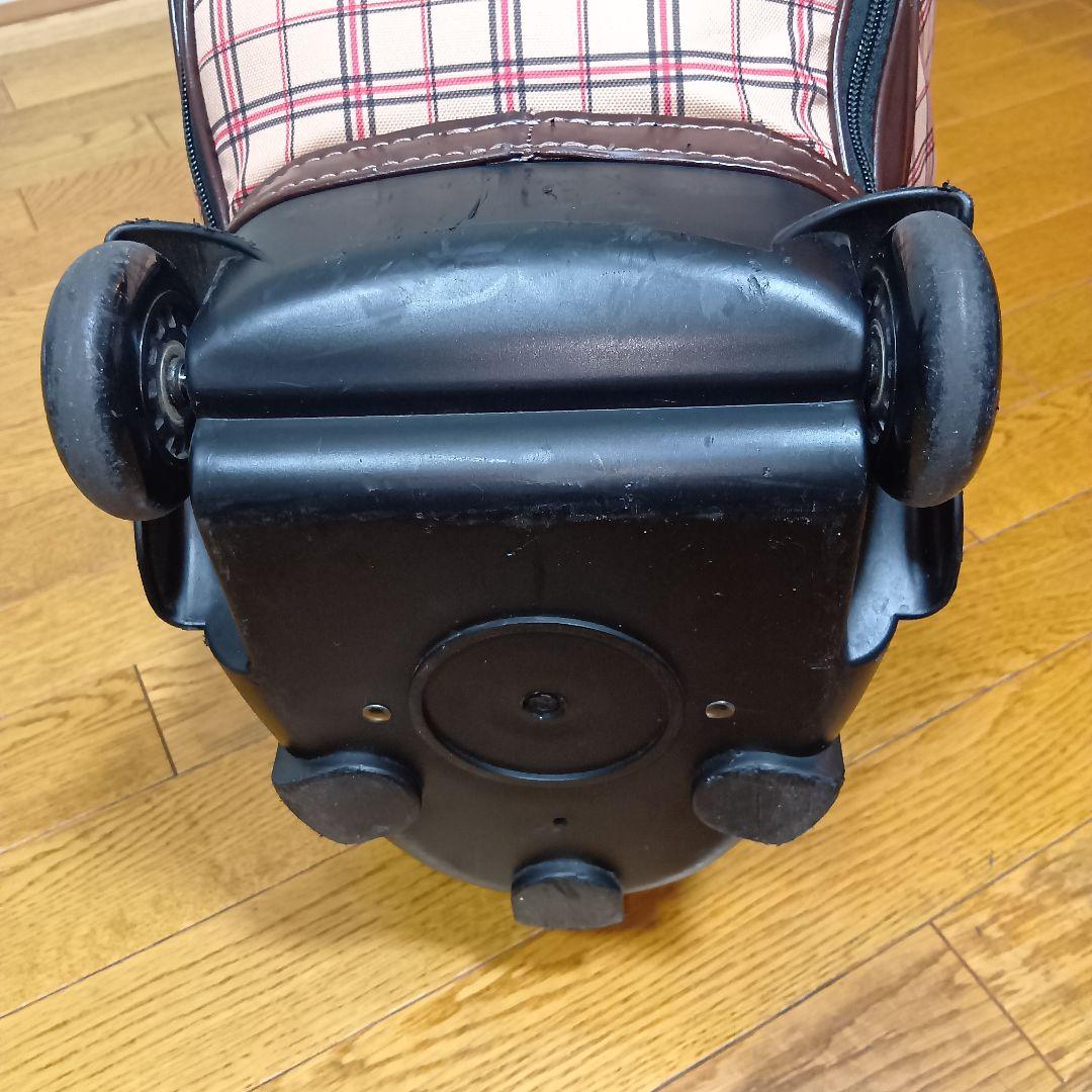 kasco キャスコ キャディバッグ キャスター付 チェック柄 ブラウン