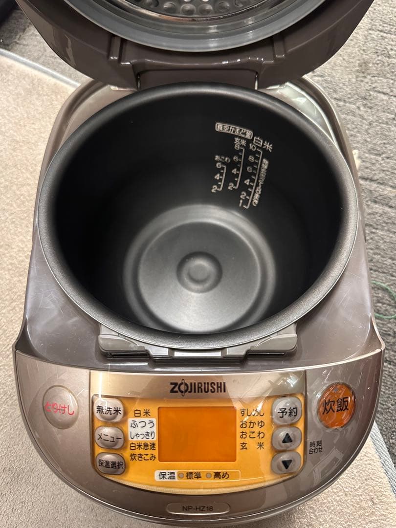 象印 圧力IH炊飯ジャー 1升炊き NP-HZ18 極め炊き