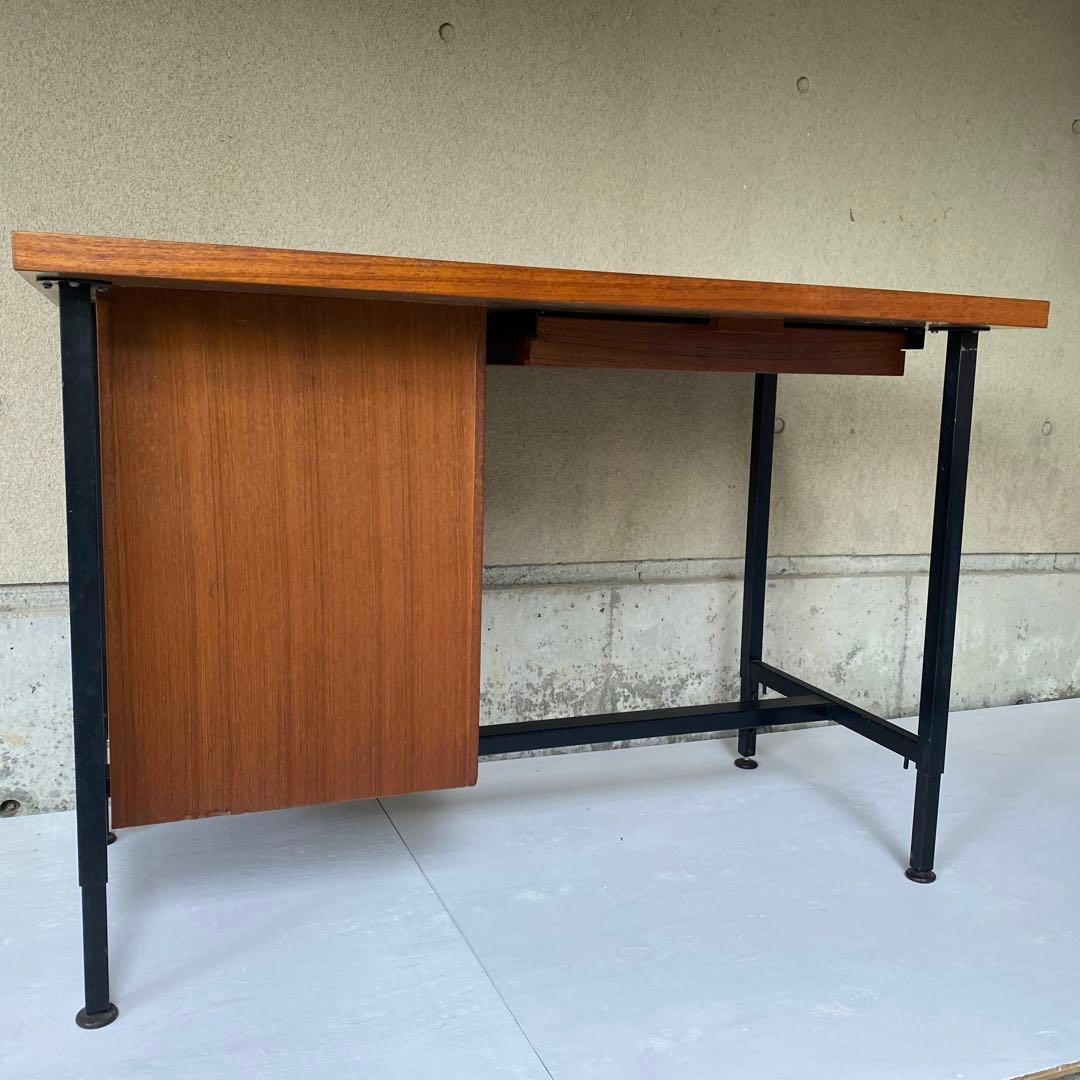 送料込み ジャパニーズモダン チーク 高さ調整式 デスク 机