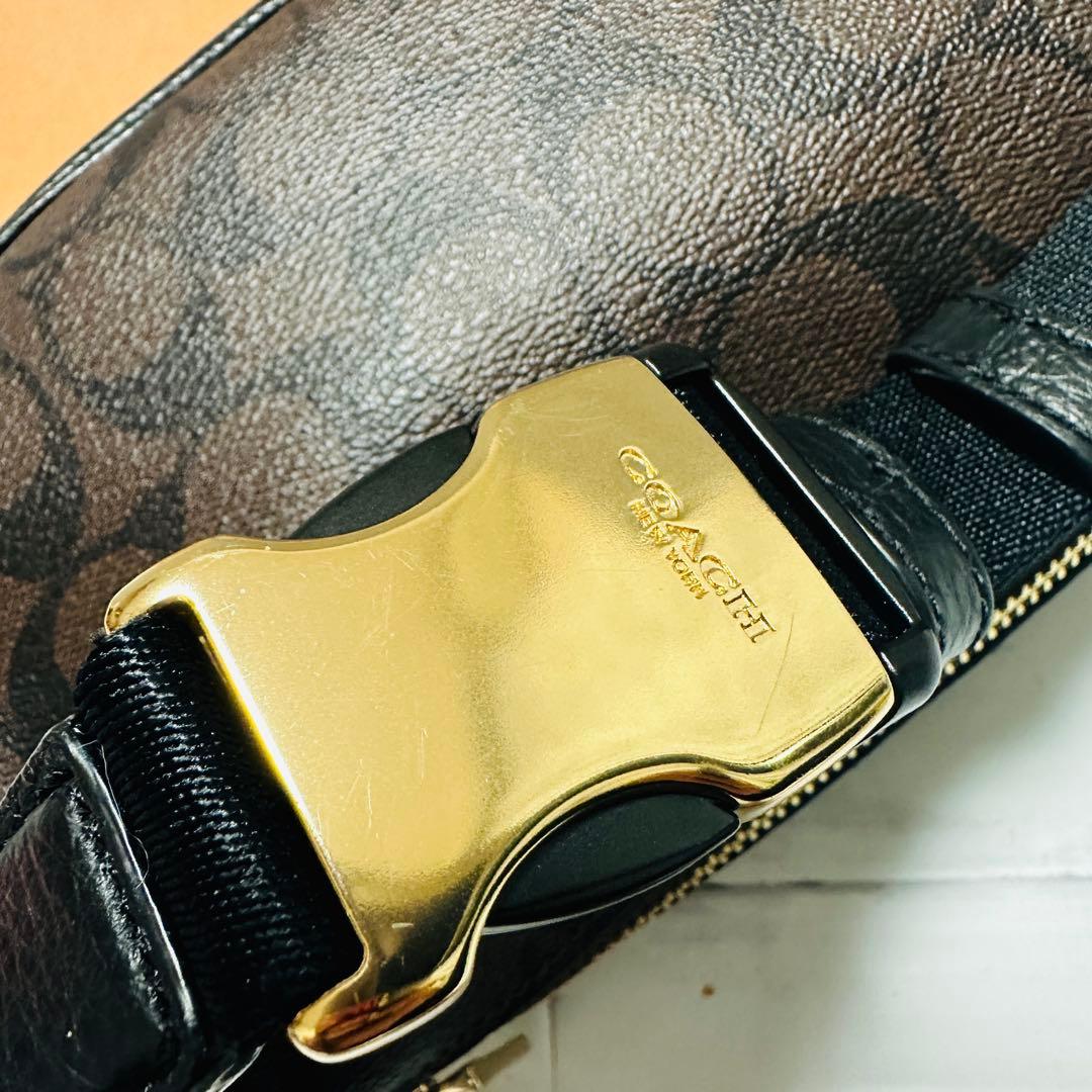 【美品】COACH ボディバッグ ウエストバッグ シグネチャー 6548