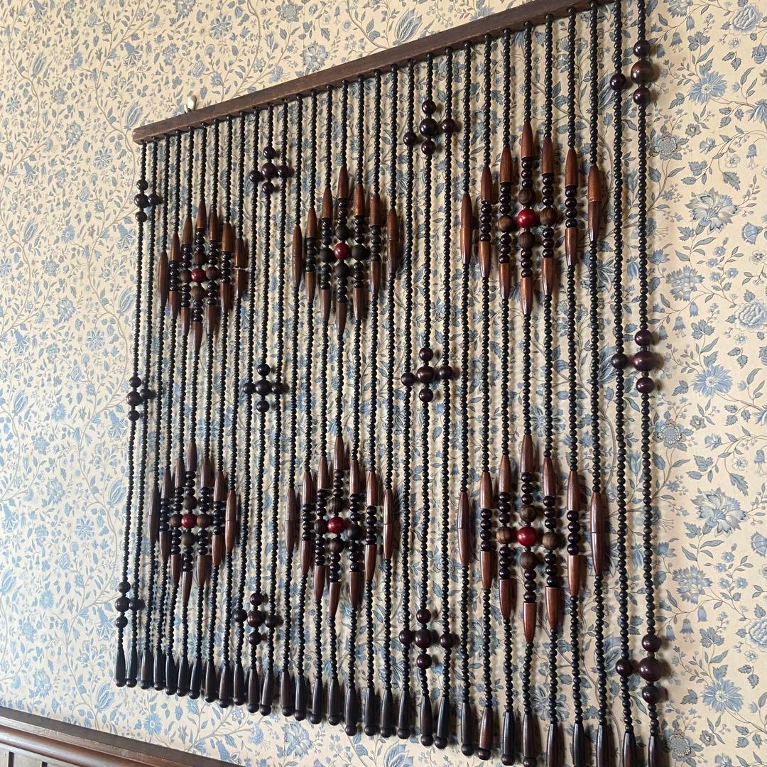 昭和レトロ　珠のれん　暖簾　当時物　アンティーク