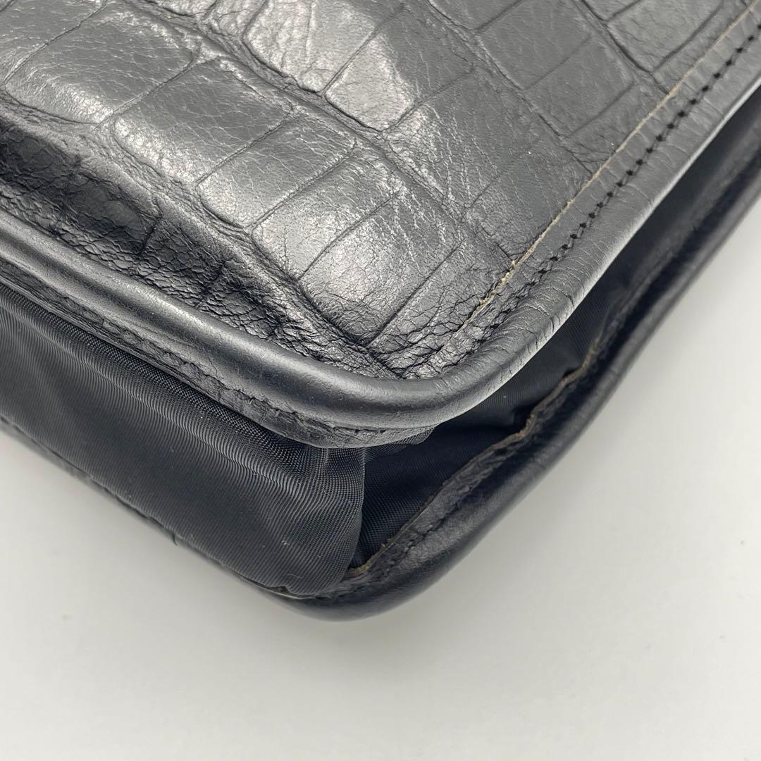 やま様 美品✨フェリージ　ブリーフケース　ビジネス　クロコダイル