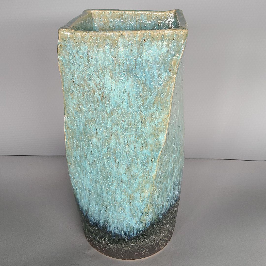 信楽焼 傘立て 緑釉 高さ４７cm