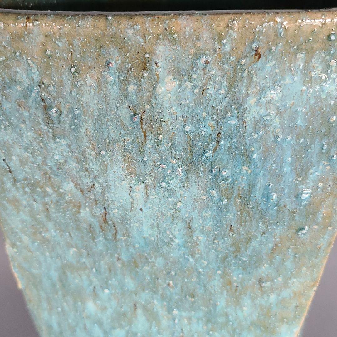 信楽焼 傘立て 緑釉 高さ４７cm