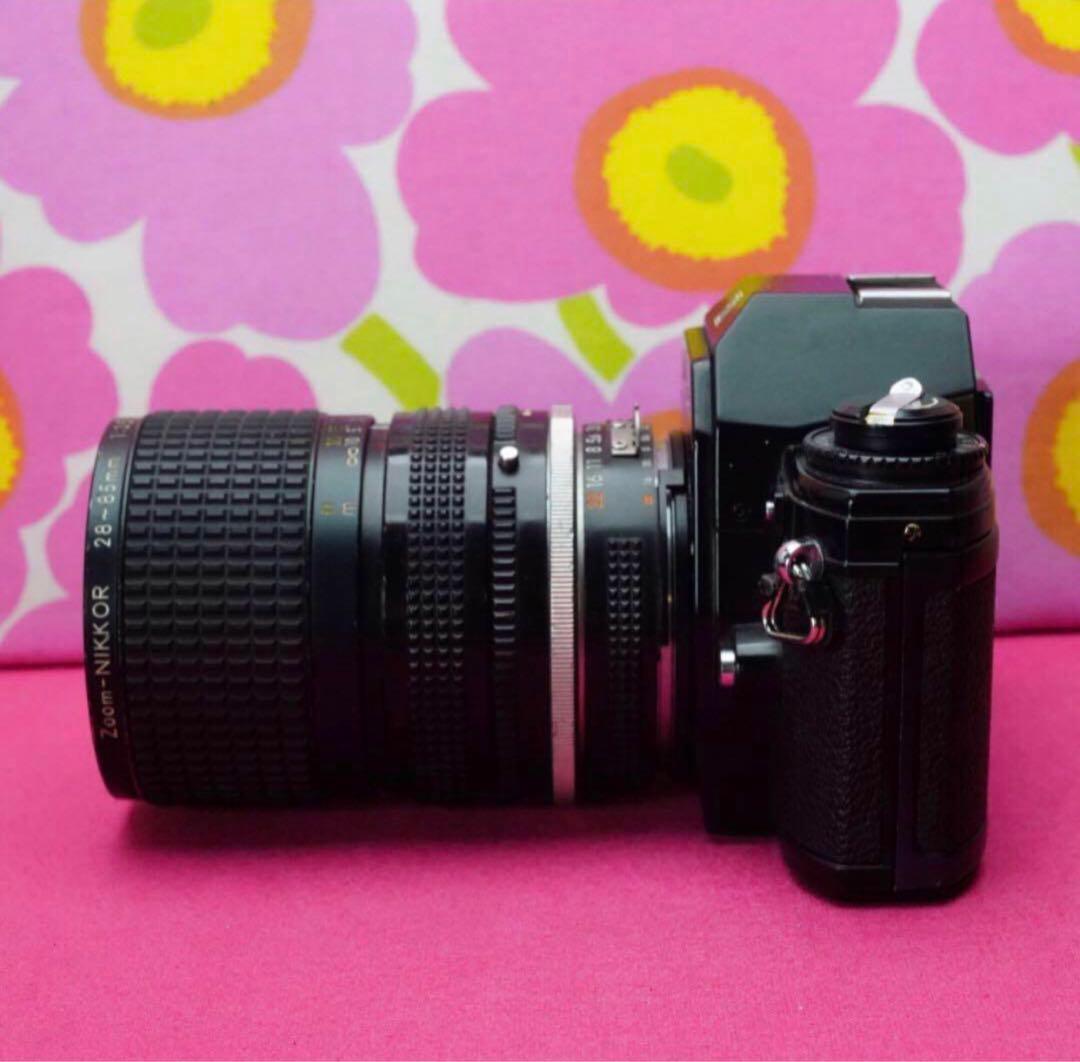 カメラ女子に❤️EM❤️Ai-S:28-85mm付き❤️ニコン MFフィルムカメラ