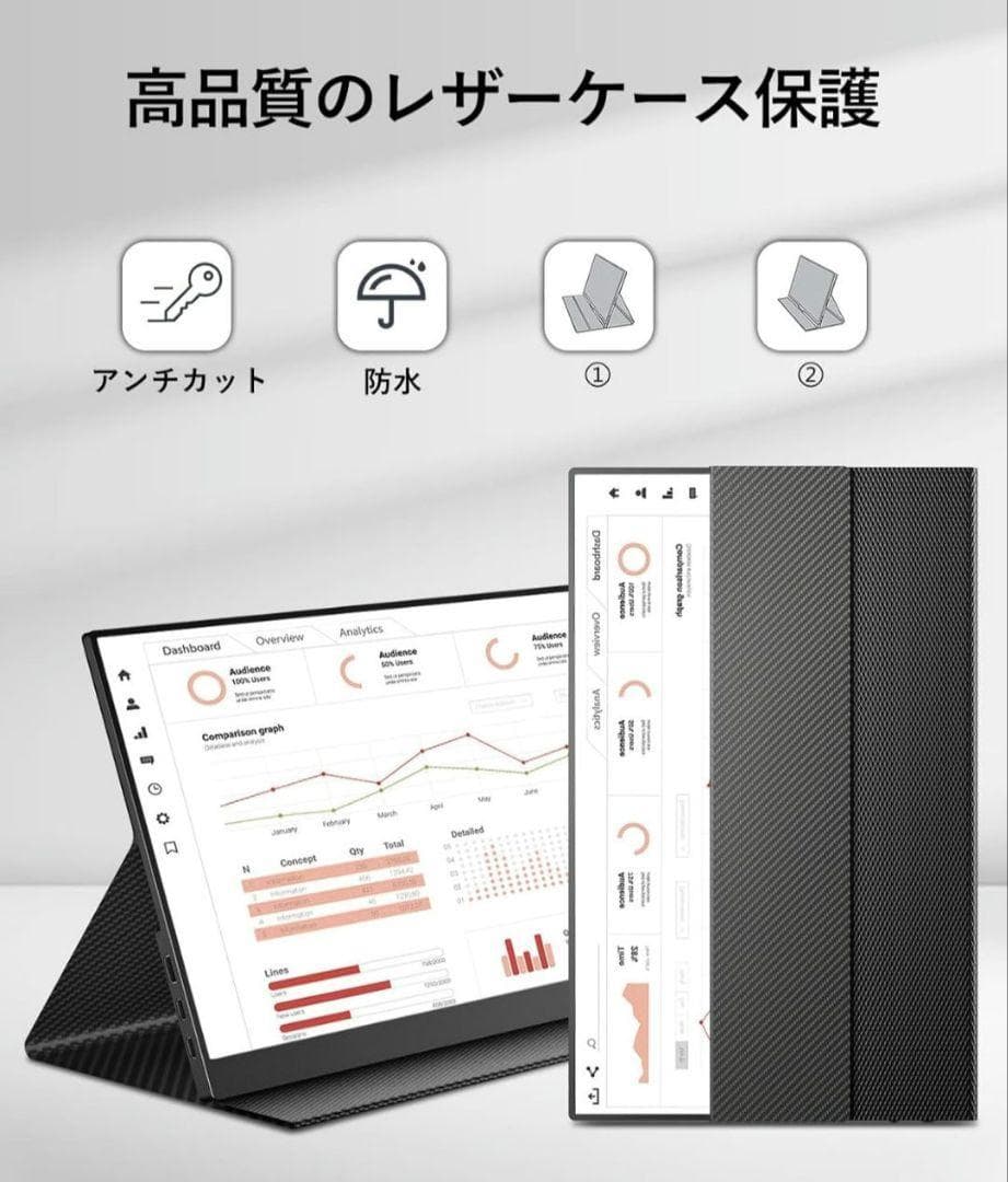 モバイルモニター 2K 14インチ 2160x1440 保護カバー付き