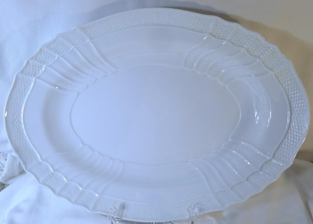 レア！超大型39㎝！【リチャードジノリ】ベッキオホワイトオーバルプレート単品美品