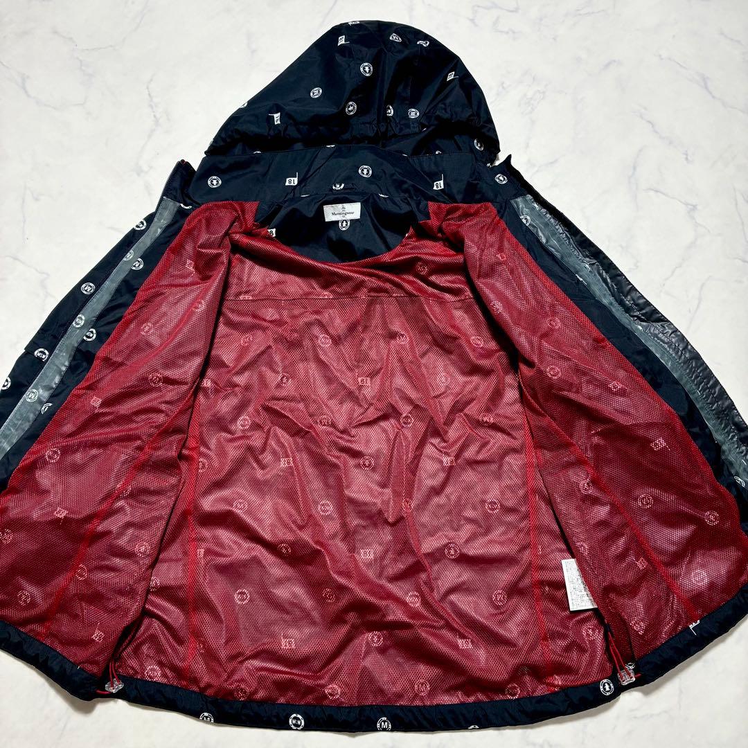 4way✨マンシングウェア レインスーツ ゴルフ セットアップ 総柄 紺色 XL