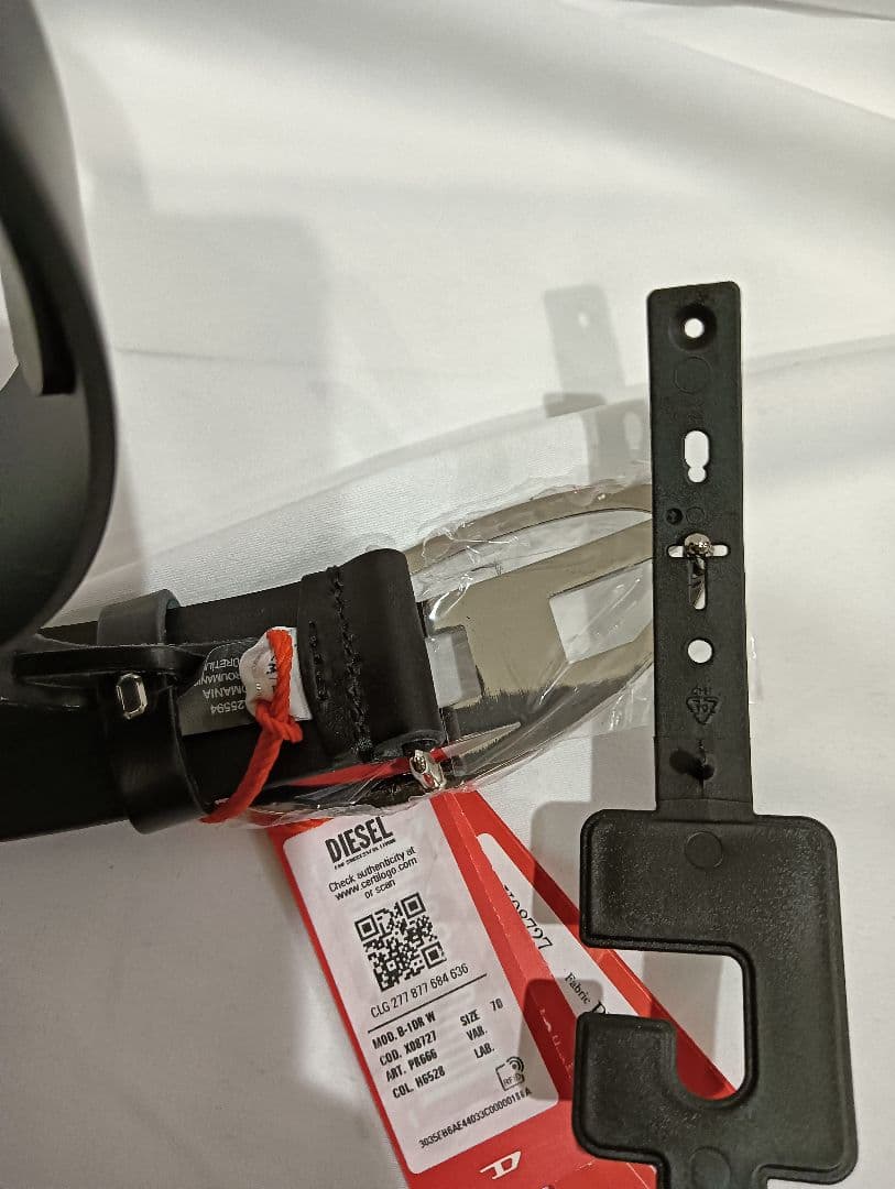 DIESEL ディーゼル ベルト X08727 PR666 ブラック 70サイズ