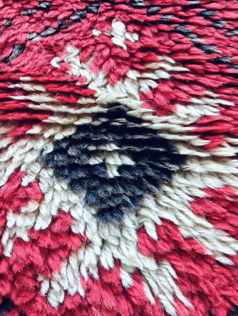 冬用　長毛のブルガリビンテージラグ♪上質ウール　アフガニスタン　トルクメン