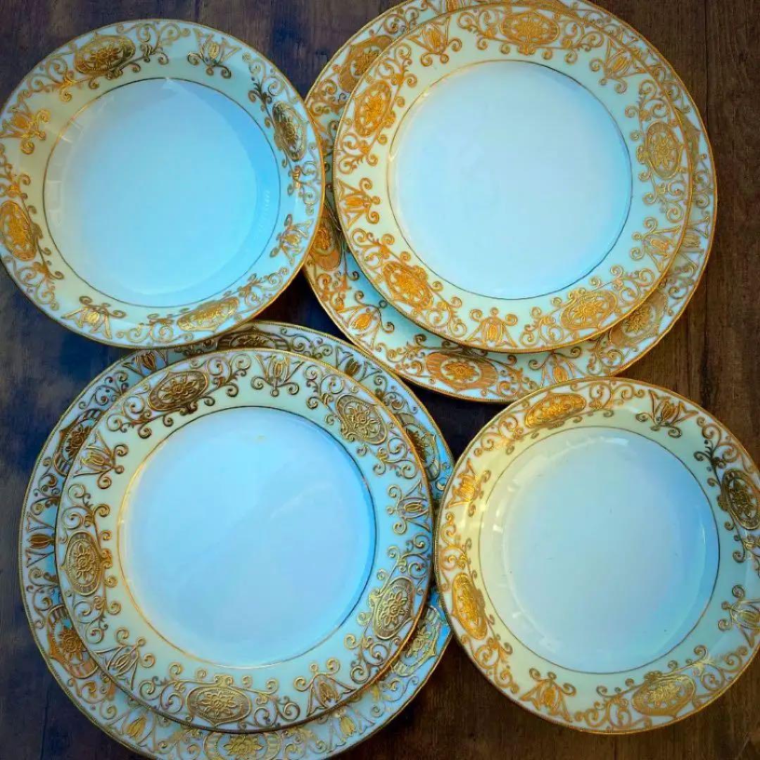 ■100年前に発表のオールドノリタケ　スープ、サラダ、ディナー皿2セット豪華6枚