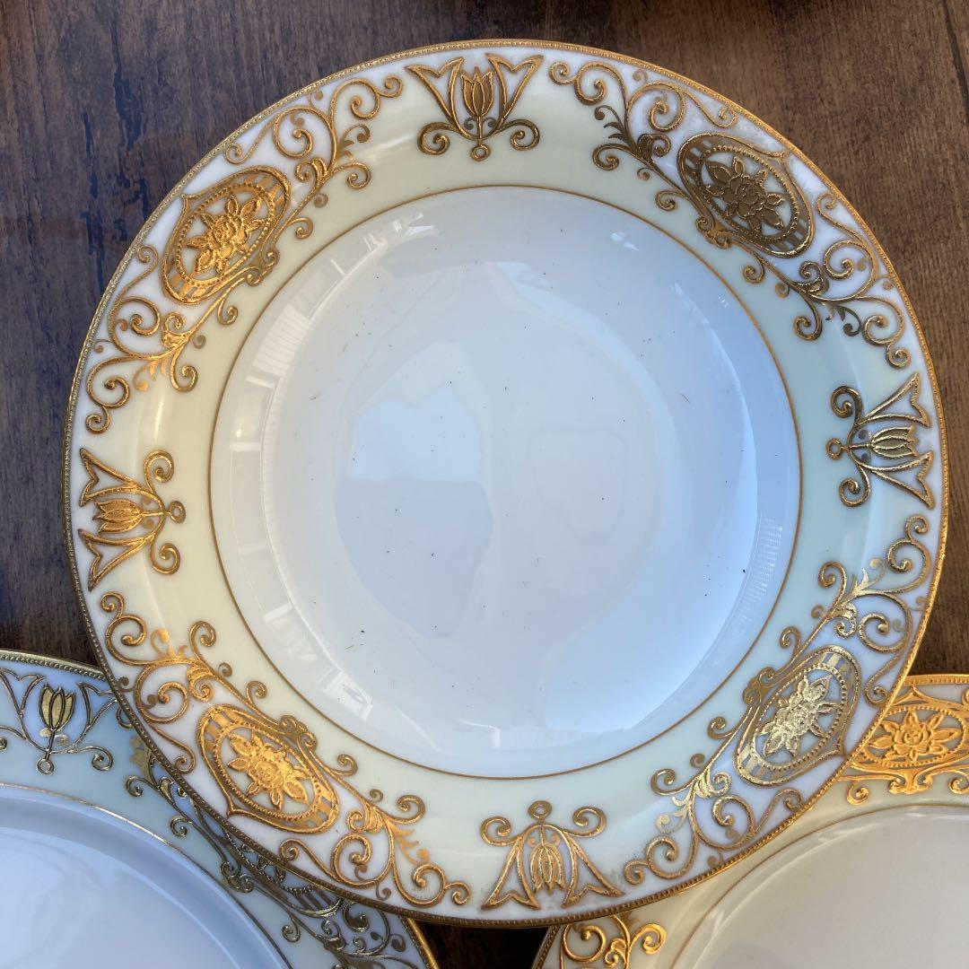 ■100年前に発表のオールドノリタケ　スープ、サラダ、ディナー皿2セット豪華6枚