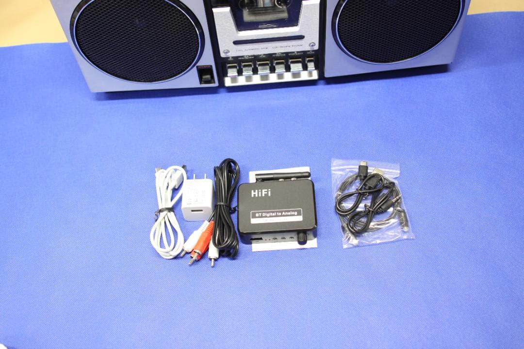 1979ラジカセ整備済　AIWA　CS-60　PCやスマホの音を出力