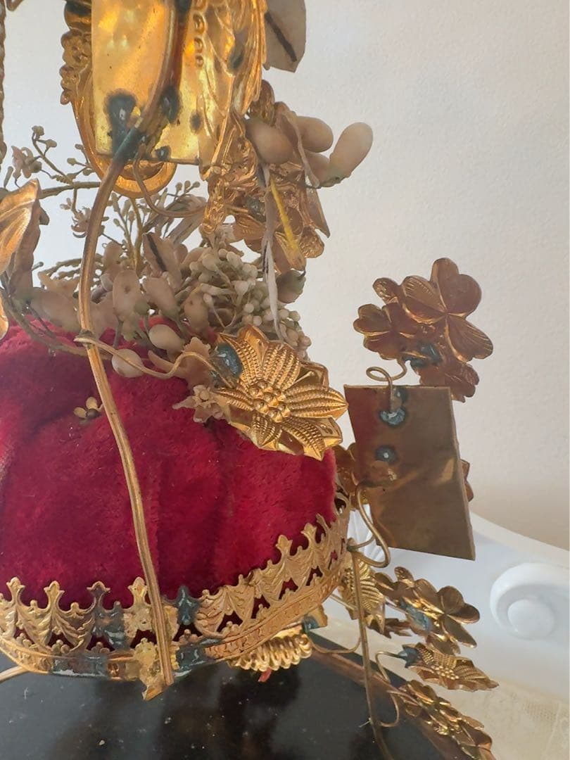 グローブドマリエ　ワックスフラワー　アンティークウエディングオブジェ