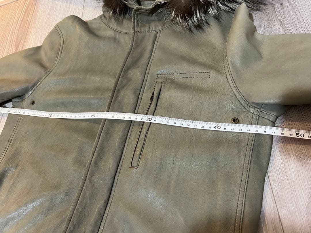 B2nd レザー　ファー付き　モッズコート　アウター