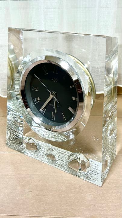 HOYA ホヤ　特大クリスタル　置き時計　クリスタルガラス　重さ6.7キロ