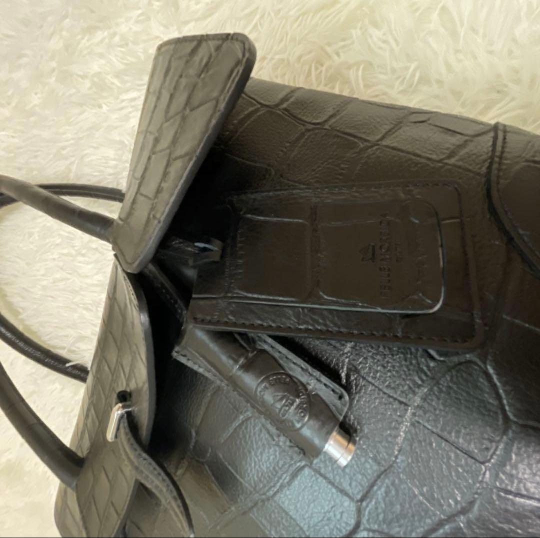 【美品】ペッレモルビダ メイデンボヤージュ クロコ フラップトートバッグ